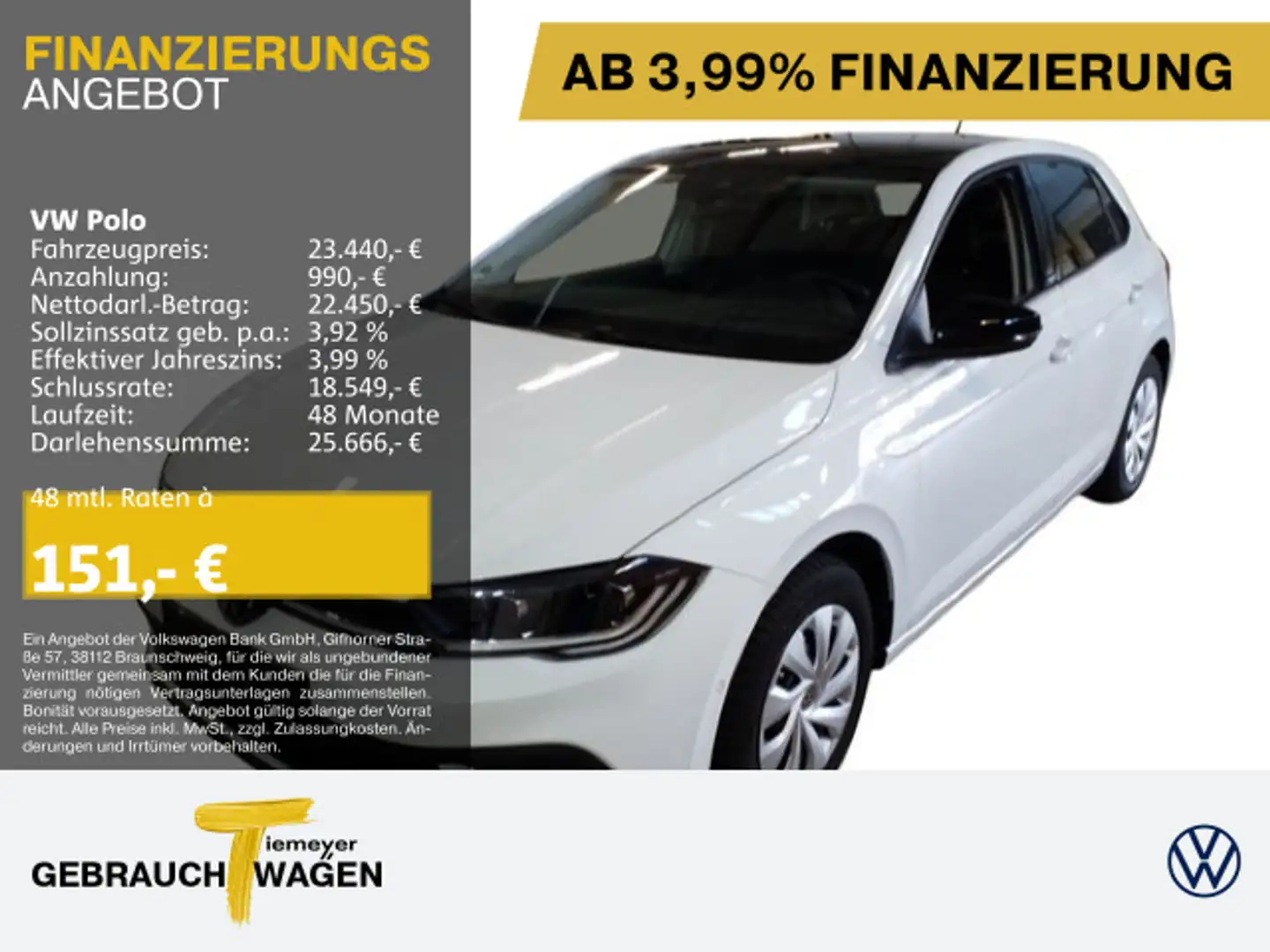 Volkswagen Polo 1.0 TSI DSG 116PS MOVE+ PANO NAVI KAMERA LE Blanco - 1