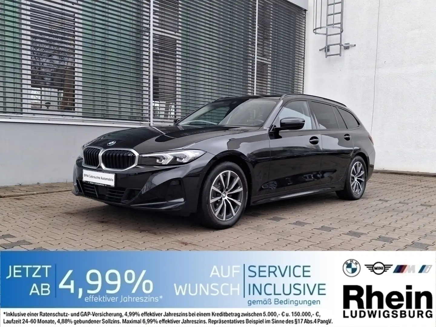 BMW 318 i Tour.A Navi LED SHZ DrivAss ParkAss DAB Schwarz - 1