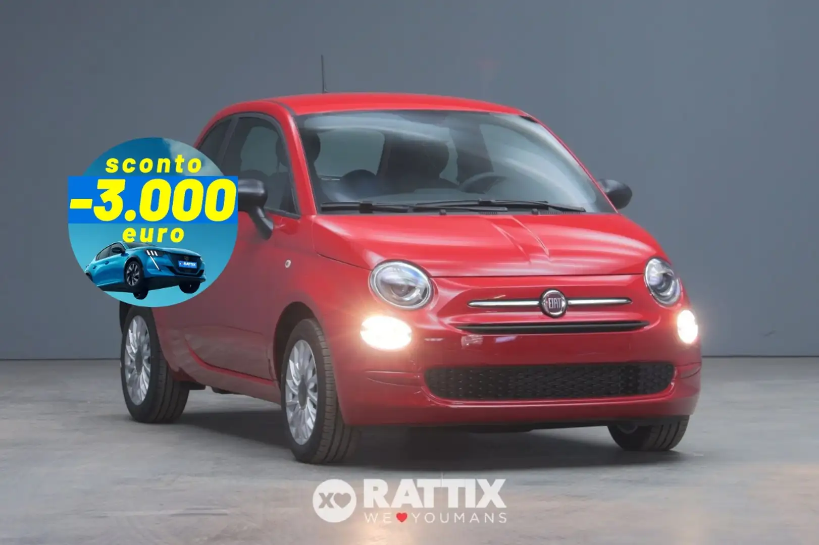 Fiat 500 1.0 Hybrid 70CV Rosso - 1