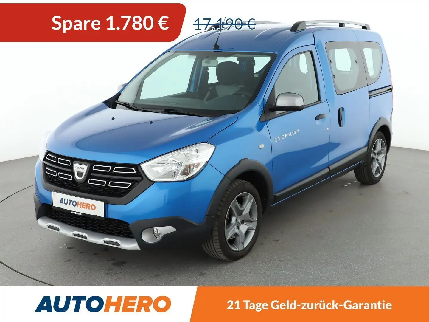 Dacia Dokker 1.3 TCe Stepway*NAVI*PDC*SHZ*TEMPO*KLIMA*AHK* Blau - 1