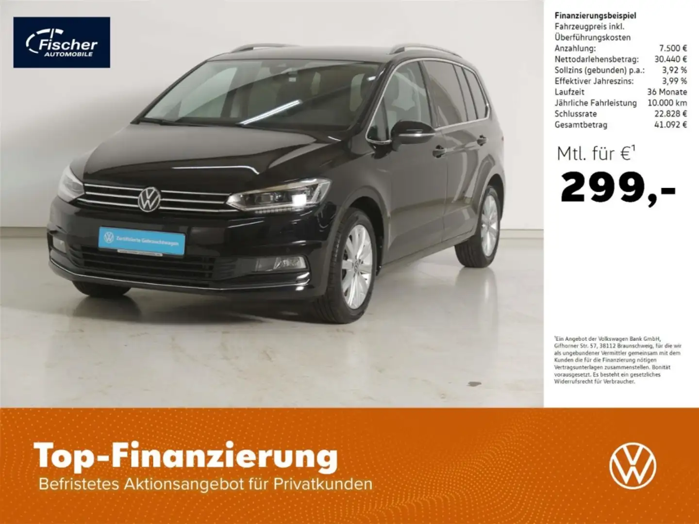 Volkswagen Touran 2.0 TDI Highline Schwarz - 1