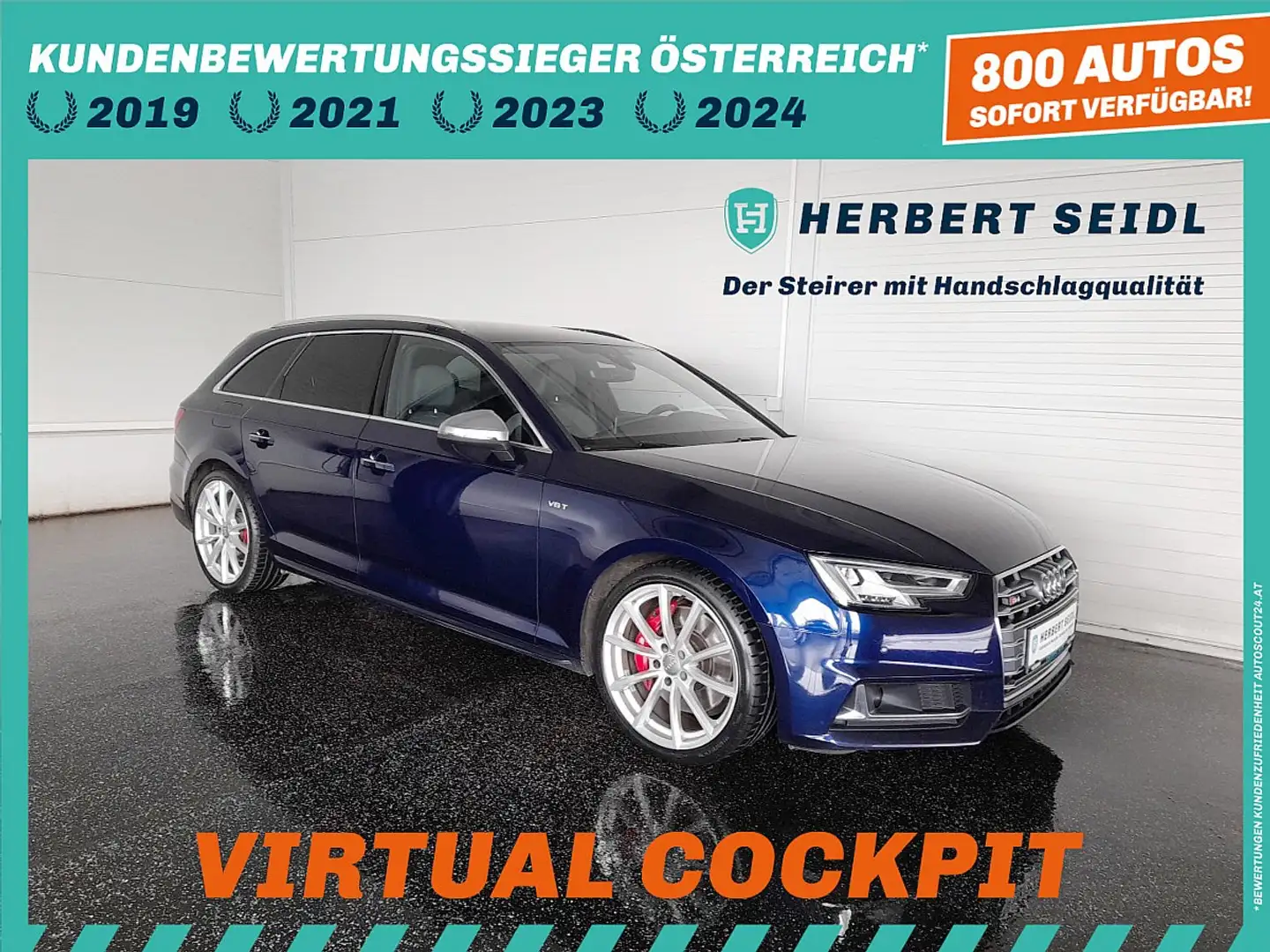 Audi S4 Avant 3,0 TFSI quattro S-tr. *LED / VIRTUELL / ... Bleu - 1