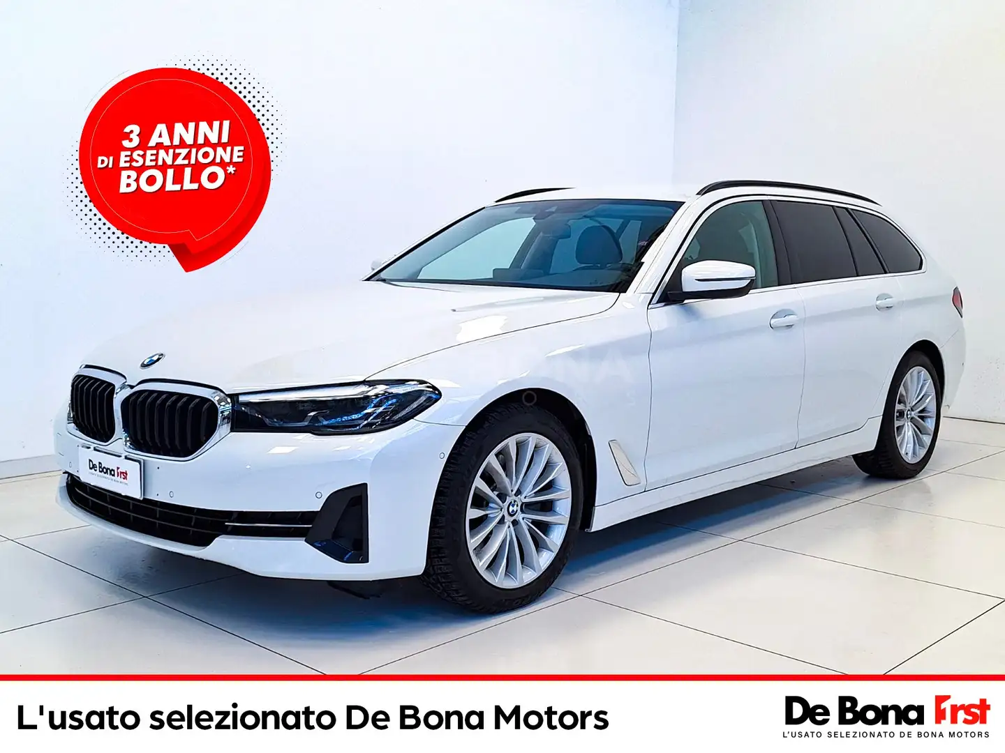 BMW 520 520d touring mhev 48v xdrive business auto Bianco - 1
