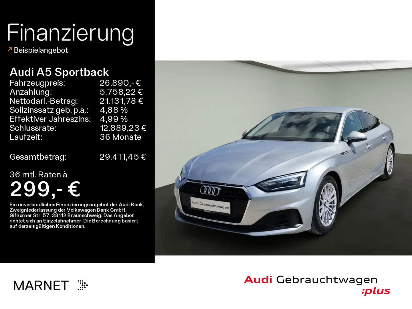 Audi A5 40 TFSI*Navi*Alu*PDC*Audi Connect*S Argent - 1