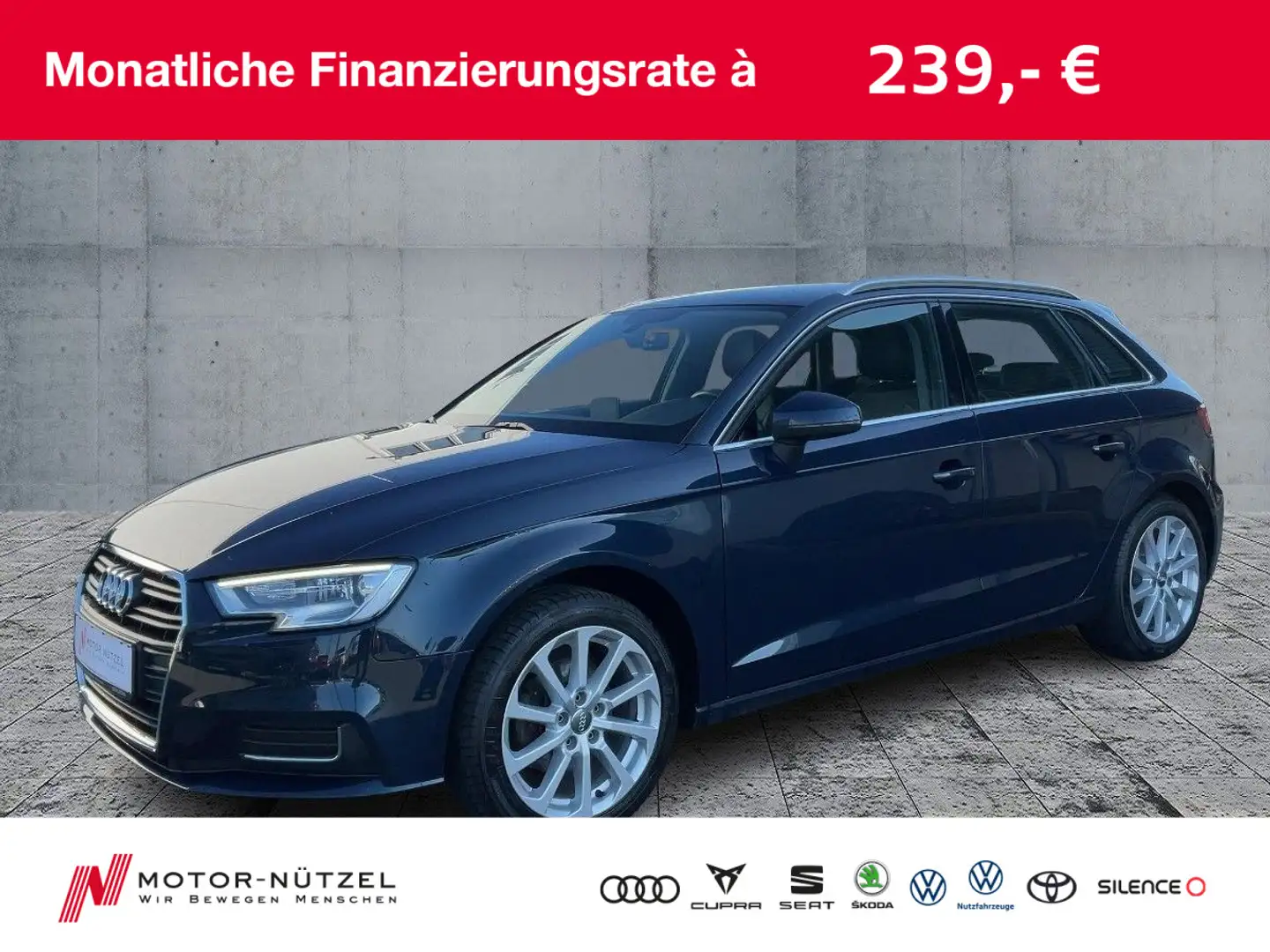 Audi A3 2.0 TDI DESIGN BI-XEN+NAVI+SHZ+AHK Blau - 1