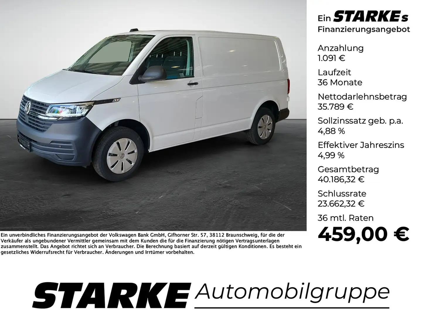 Volkswagen T6.1 Transporter 2.0 TDI Blanc - 1
