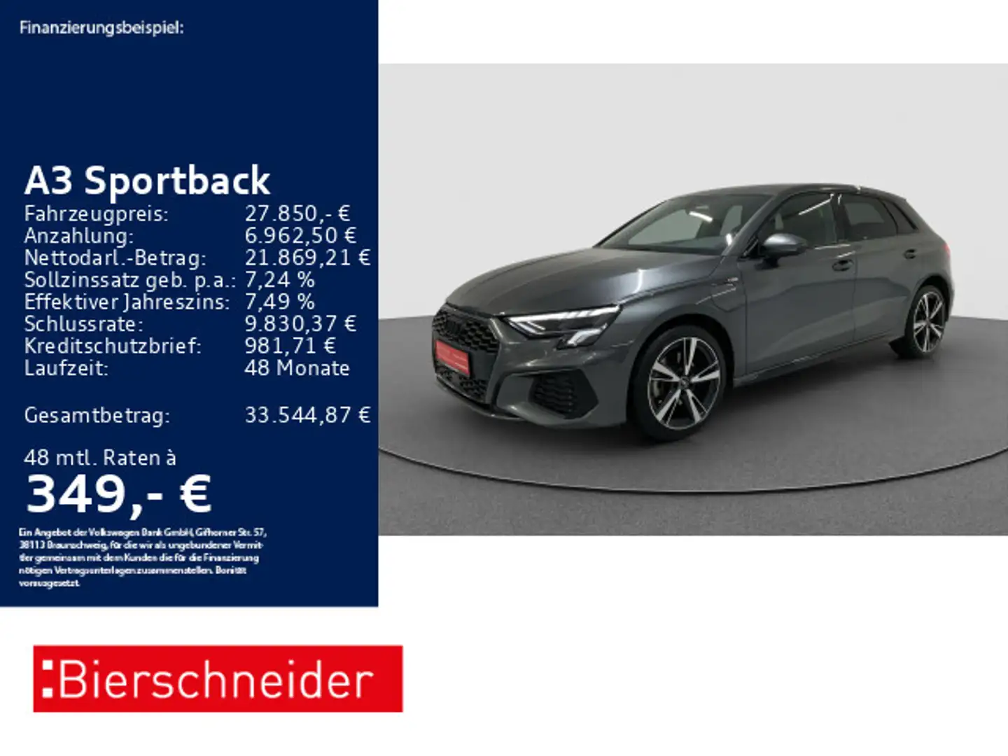 Audi A3 40 TFSI e 2x S-Line Black 18 AHK LE Grijs - 1