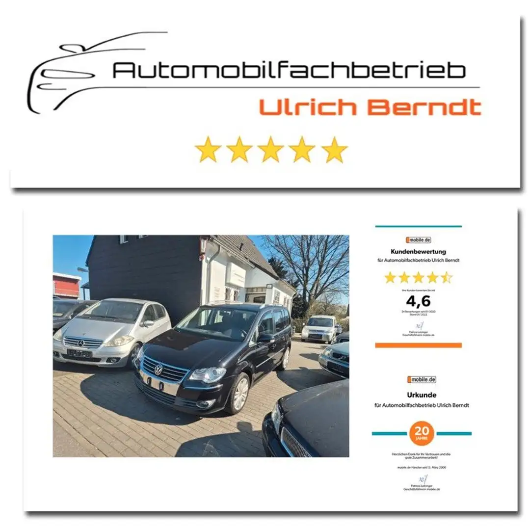 Volkswagen Touran Highline - Scheckheft / Insp.+TÜV neu Чорний - 1