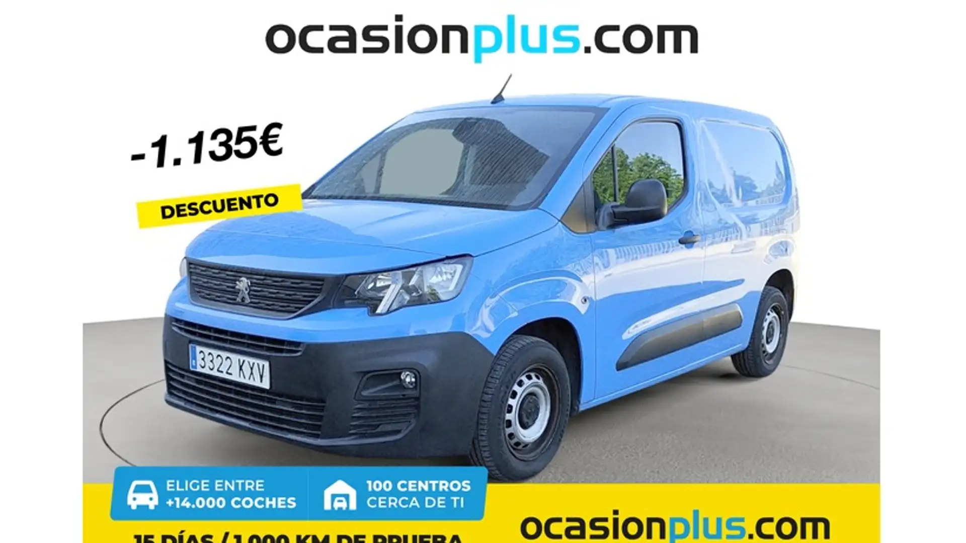 Peugeot Partner 1.5BlueHDI Premium Standard 600kg 75 Azul - 1