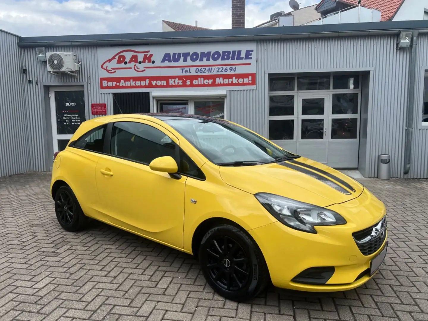 Opel Corsa E Edition ecoFlex 2.Hand+75TKM+Automatik Jaune - 1