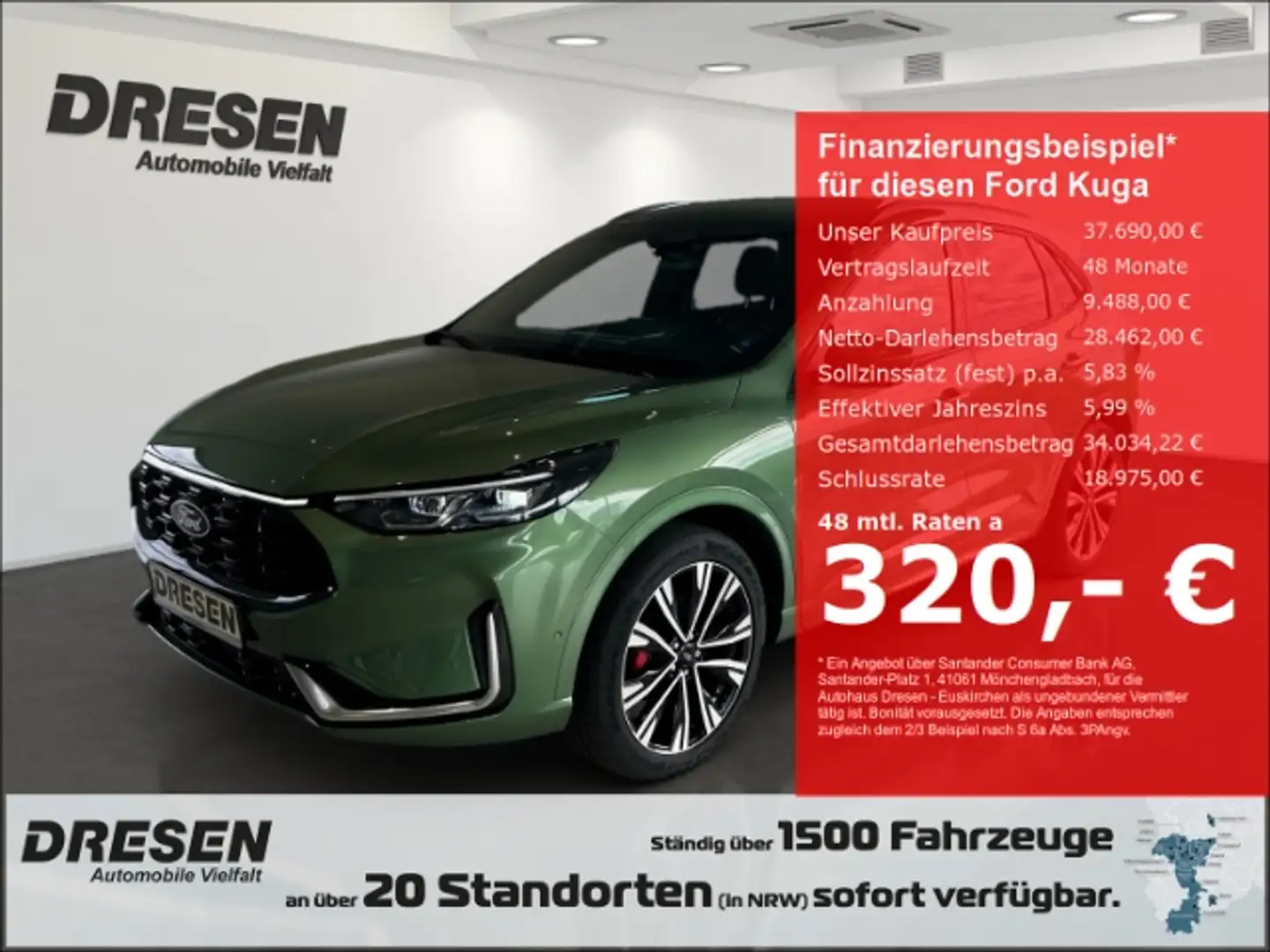 Ford Kuga ST-Line X 2.5 FHEV Sitzheizung/adaptives LED-Licht Grün - 1