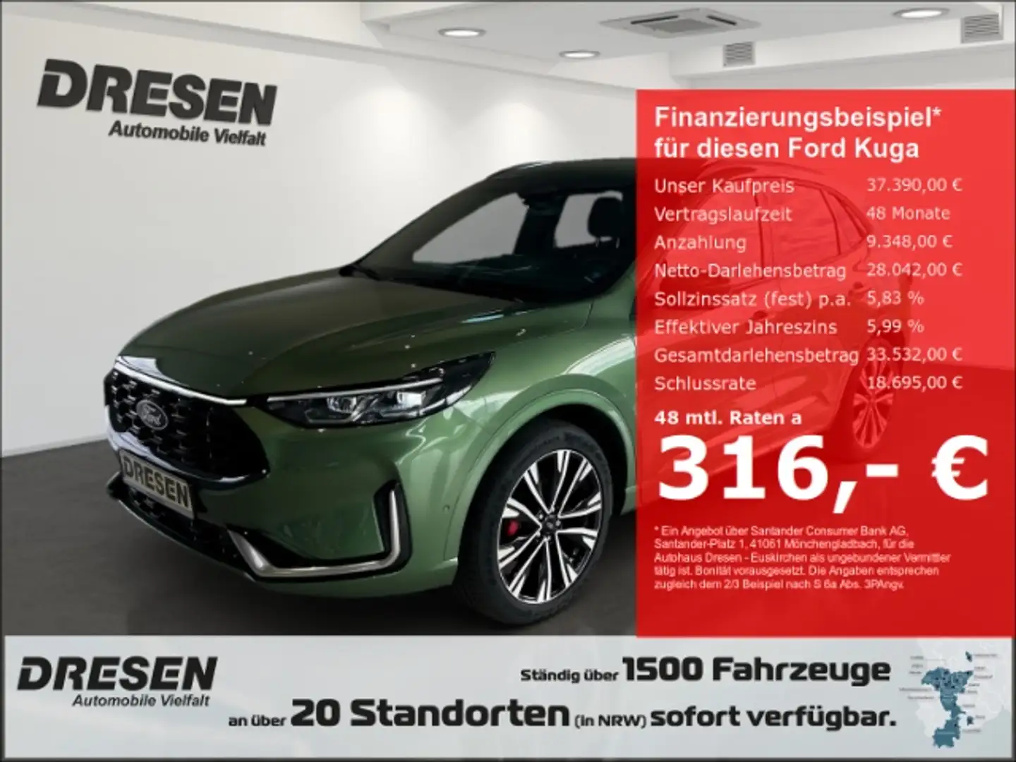 Ford Kuga ST-Line X 2.5 FHEV Sitzheizung/adaptives LED-Licht Vert - 1