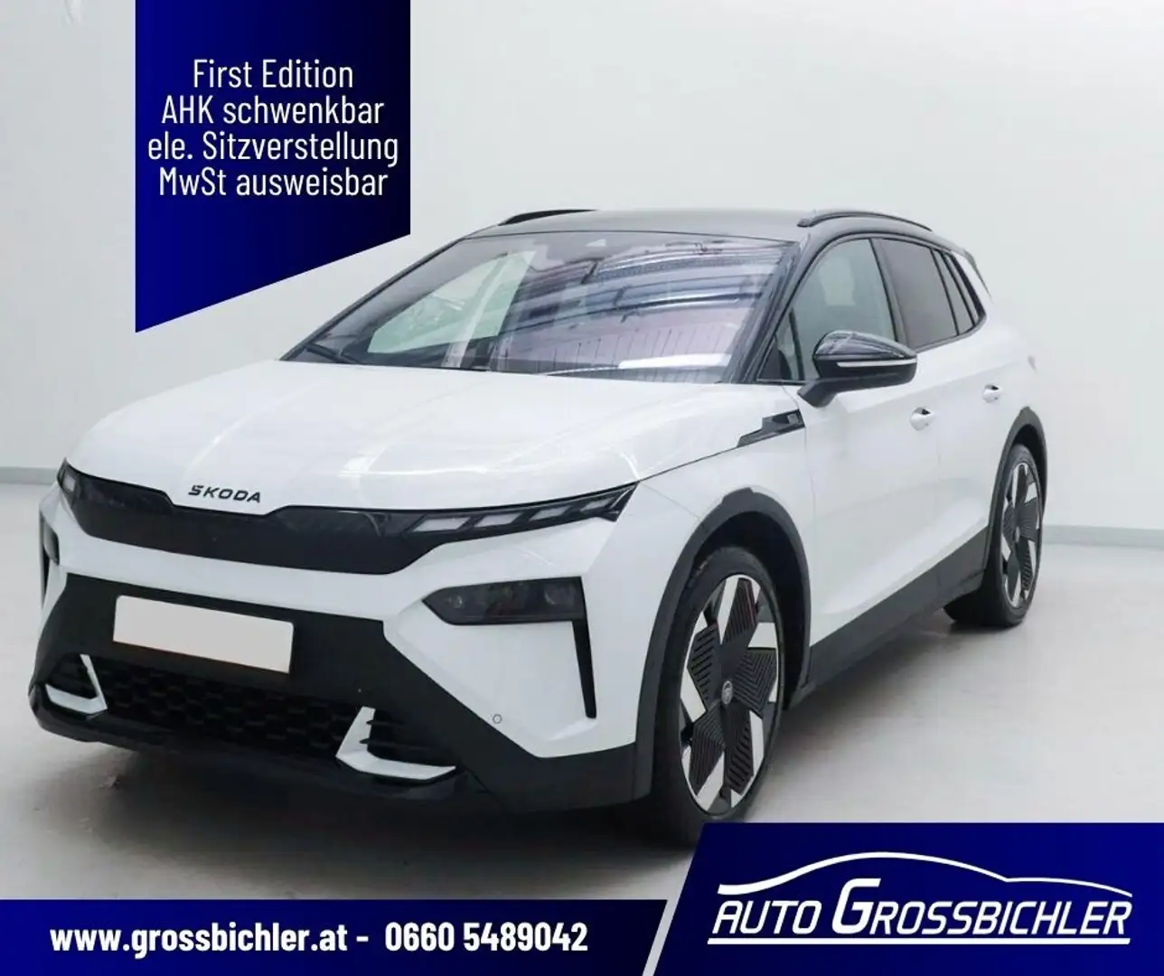 Skoda Elroq 85 85 Lodge First Edition AHK, leasingfähig, 5J... Weiß - 1
