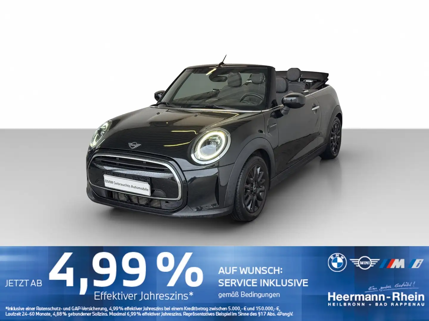 MINI Cooper Cabrio Aut. Navi.LED.Apple.PDC.Keyl.MFL. Schwarz - 2