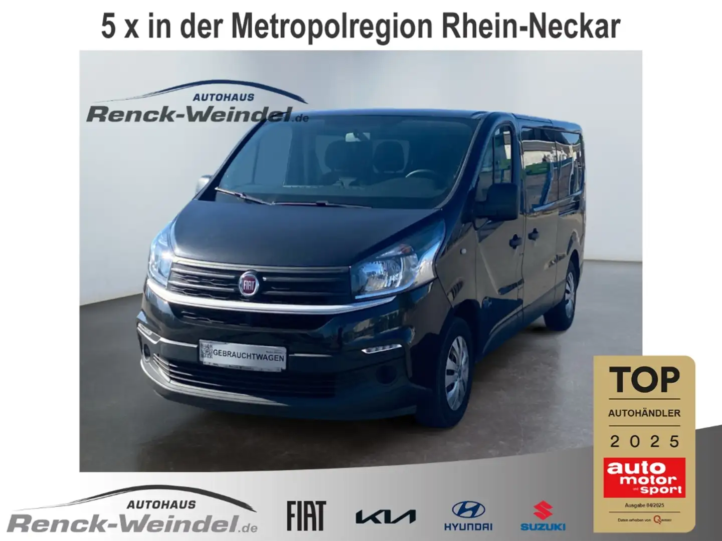 Fiat Talento L2H1 9-Sitzer Klima 2x Schiebetür Kamera Start-Sto Negro - 1
