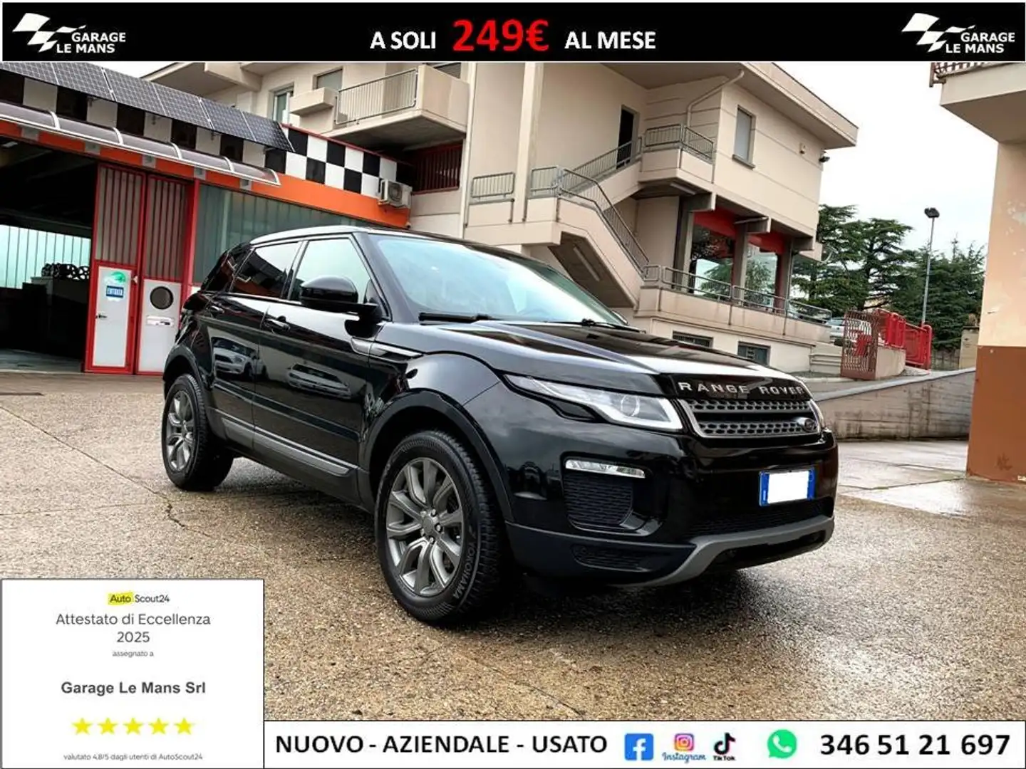 Land Rover Range Rover Evoque 2.0 TD4 HSE 150CV AUTO PELLE CRUISE TELEC. UNIPR. Nero - 1