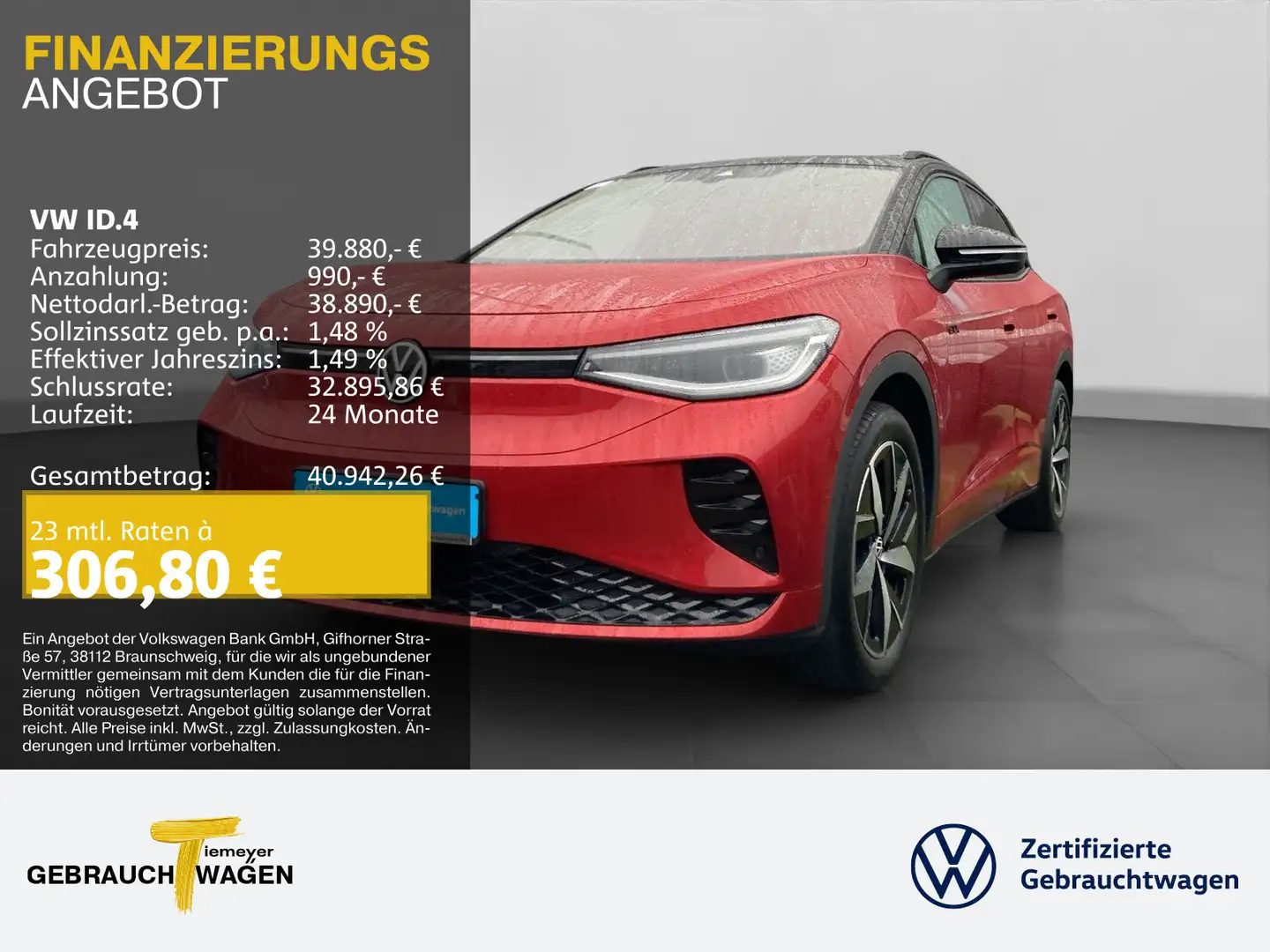 Volkswagen ID.4 GTX 4M LM20 NAVI KAMERA MATRIX Rot - 1