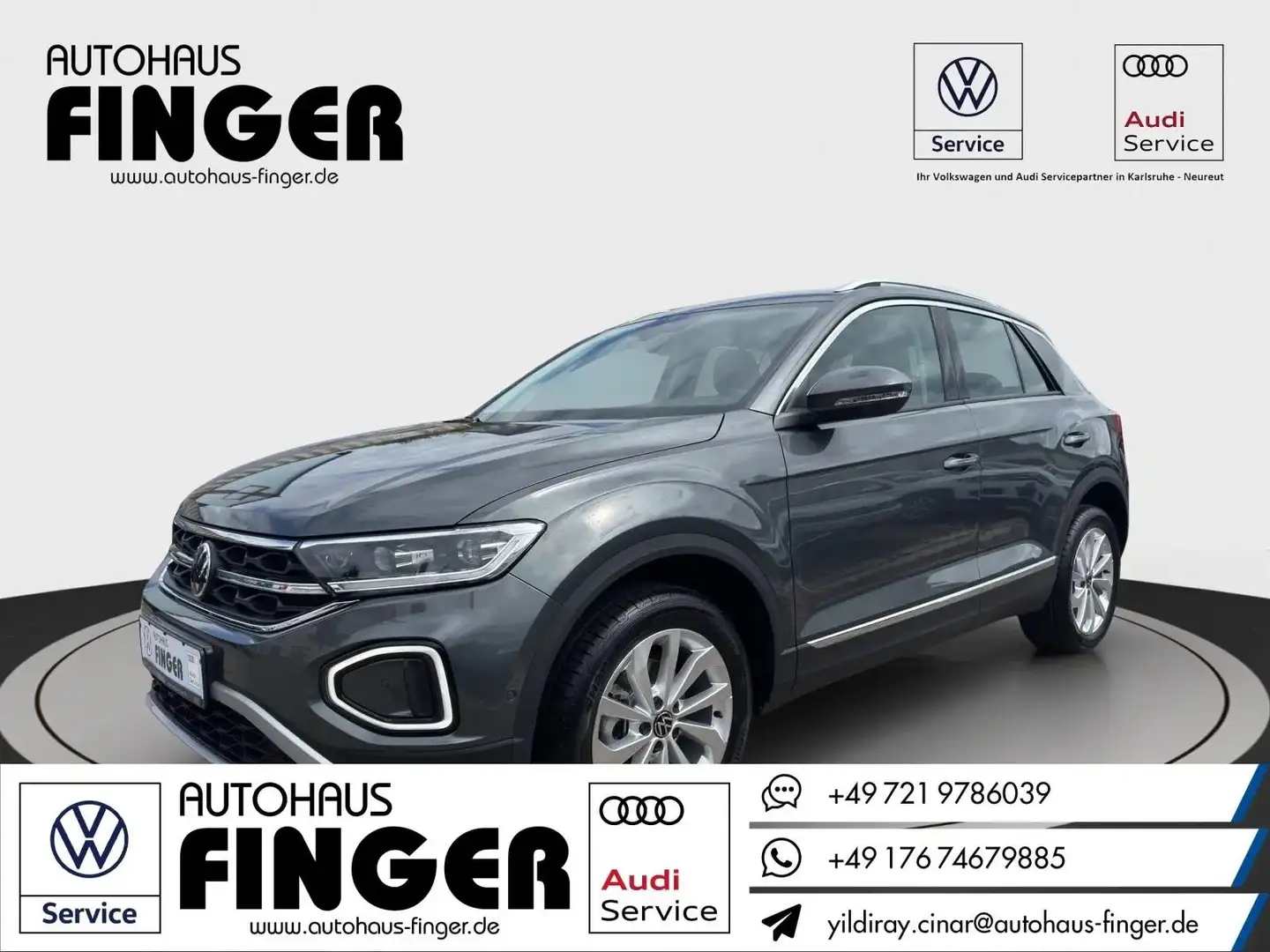 Volkswagen T-Roc 1.5 TSI DSG Style*LED/Kamera/ACC/Massage* Grau - 1