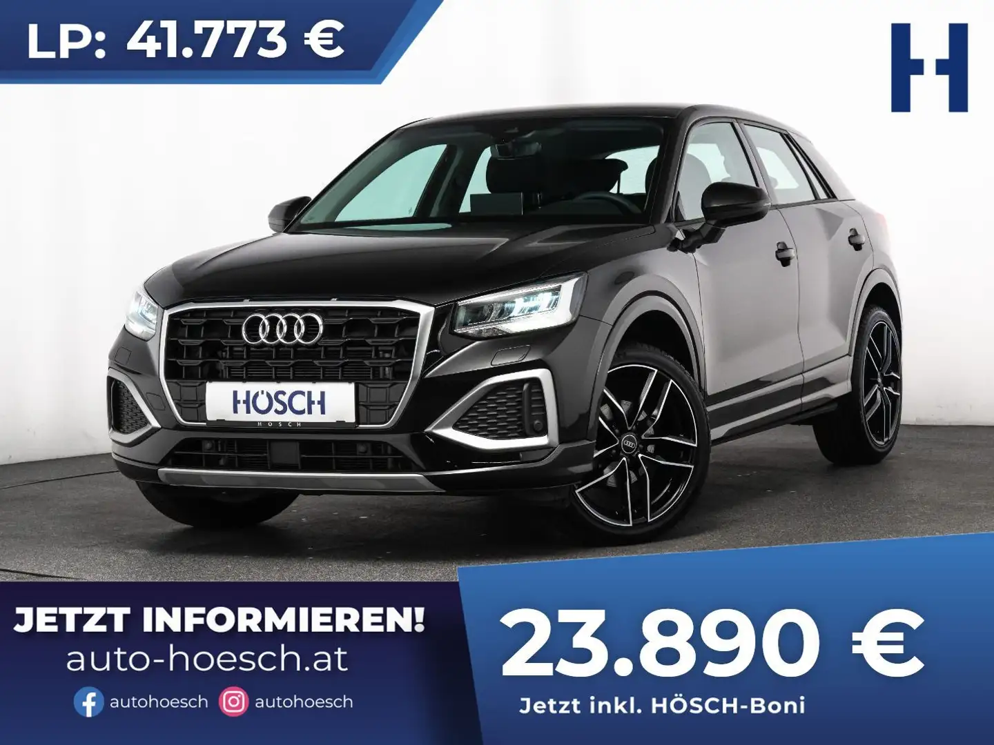 Audi Q2 35 TFSI Aut. Adv. ACC KAMERA CARPLAY -43% Schwarz - 1