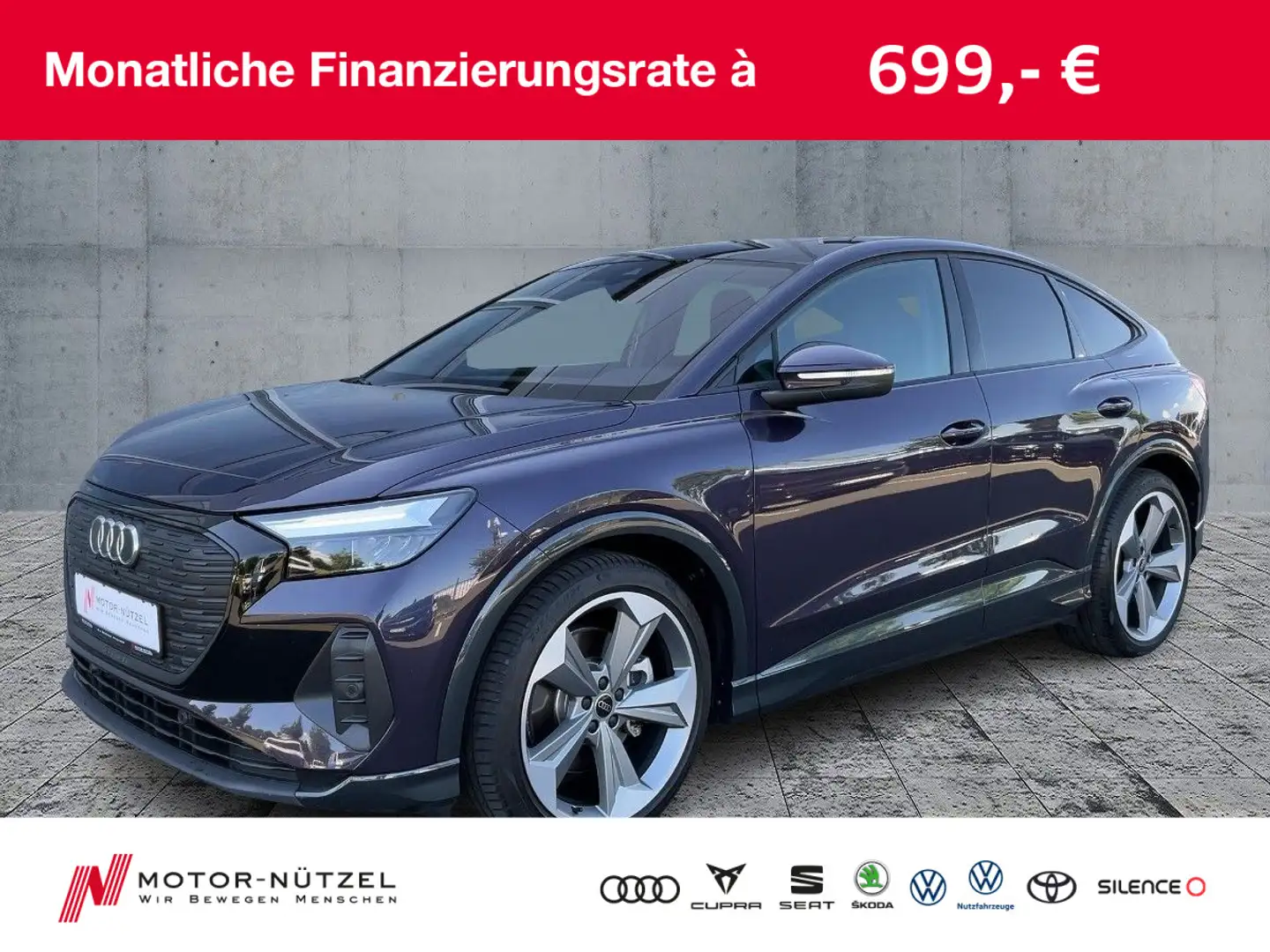 Audi Q4 e-tron 55 QU 5JG+LED+PANO+STDHZG+VC Violett - 1