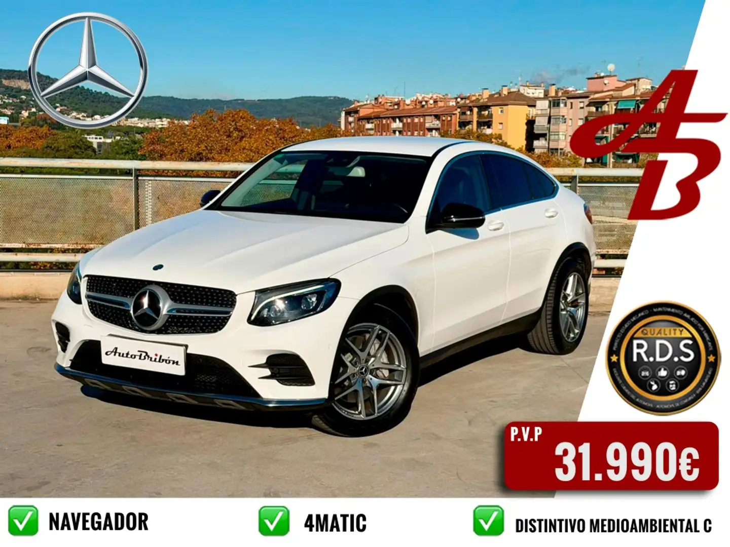 Mercedes-Benz GLC 220 Coupé 220d 4Matic Aut. Blanc - 1