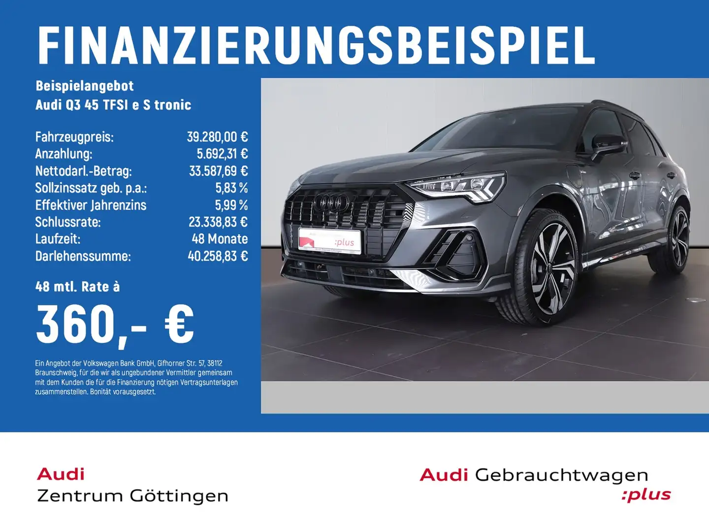 Audi Q3 45 TFSI e S tronic S line +AHK+MATRIX+SOUND Grijs - 2