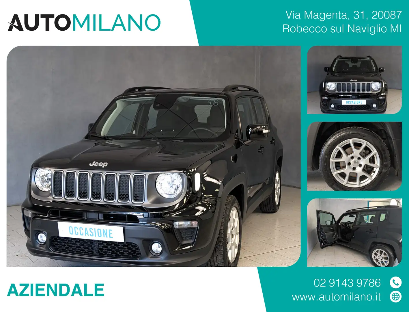 Jeep Renegade 1.5 T4 MHEV 130CV DCT  LIMITED Noir - 1