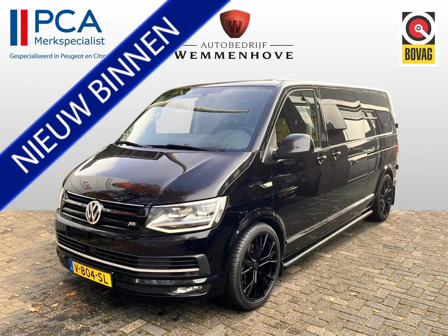 Volkswagen T6 Transporter 2.0 TDI L2H1 DC Bulli 4Motion Highline LET Op goed Zwart - 1