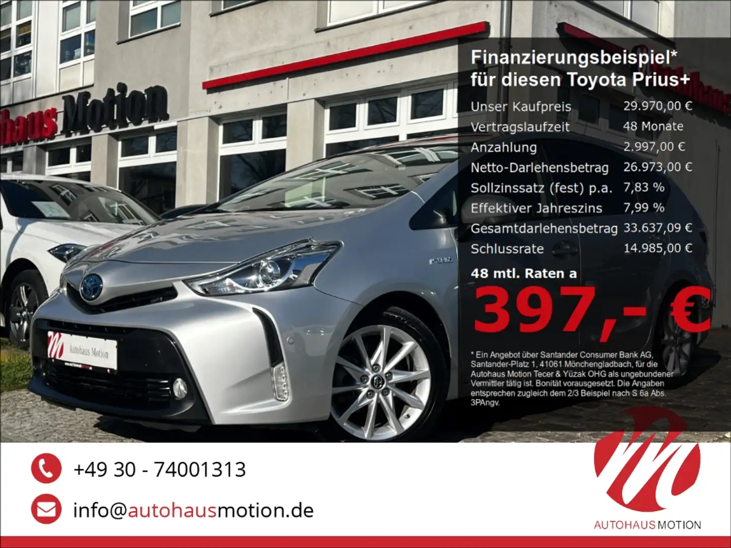 Toyota Prius+ Executive 1.8 VVT-i 7-Sitzer PANO LED KAMERA NAVI Gümüş rengi - 1