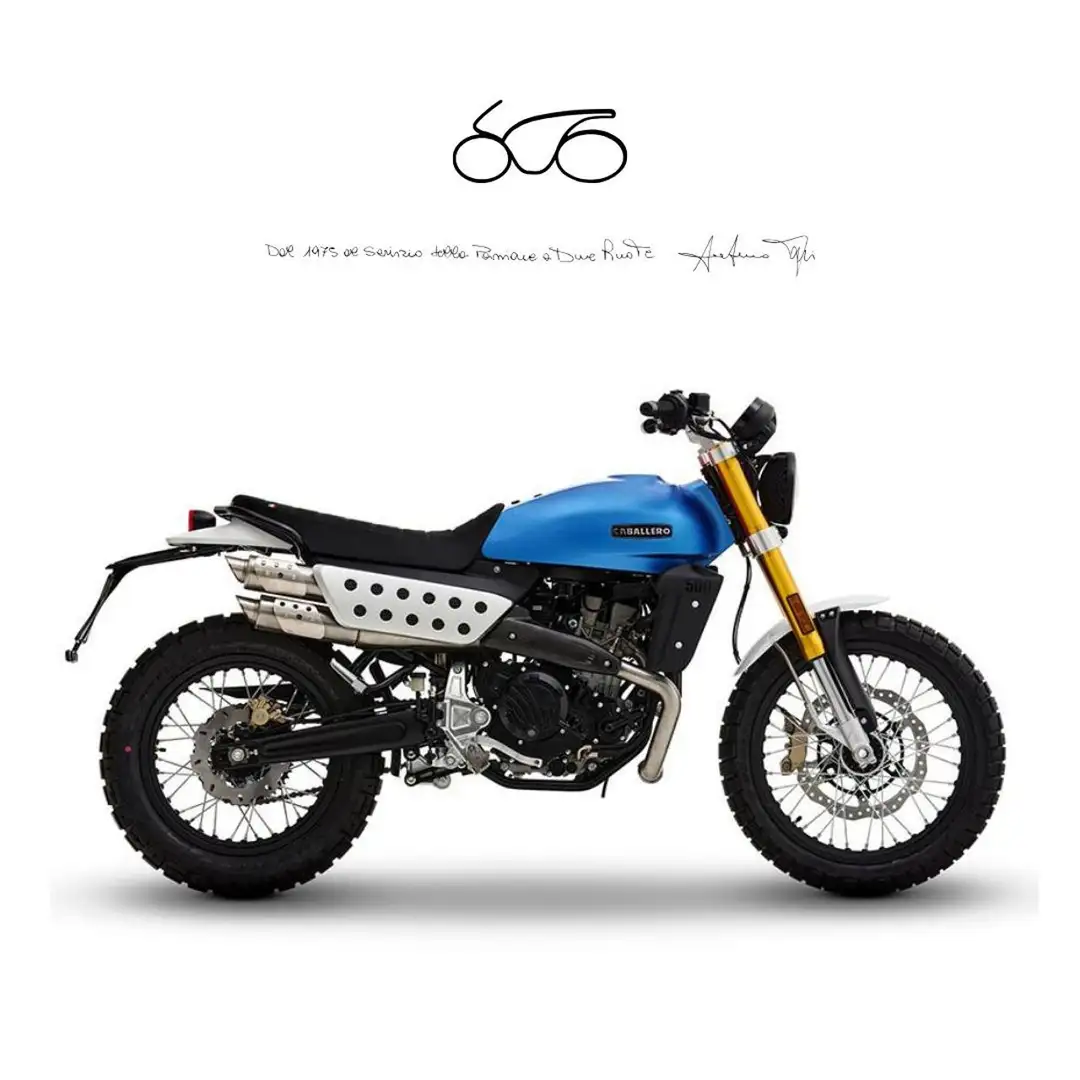 Fantic Caballero 500 Scrambler Bleu - 1