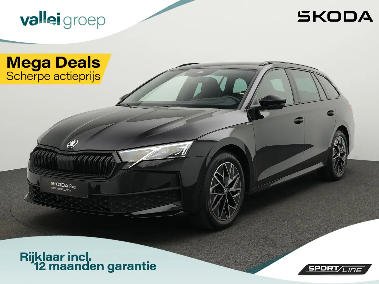 Skoda Octavia Combi 1.5 TSI 150 pk DSG MHEV Sportline Business | Zwart - 1