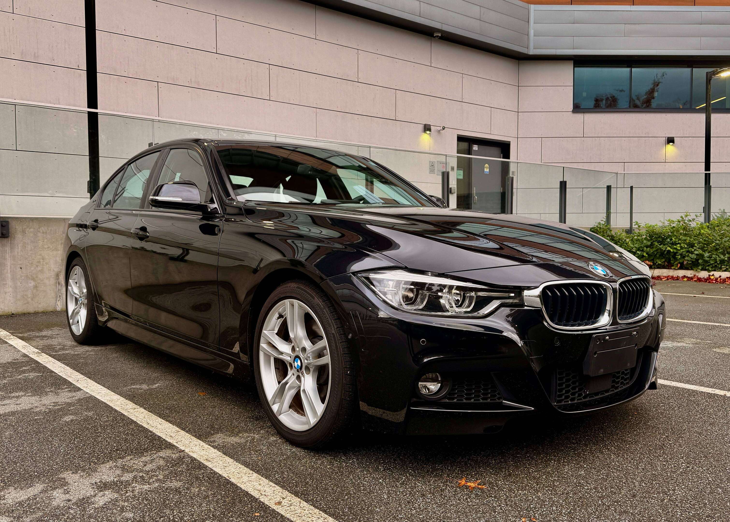 Black 2017 BMW 3 Series Sedan Rear-Wheel Drive Automatic