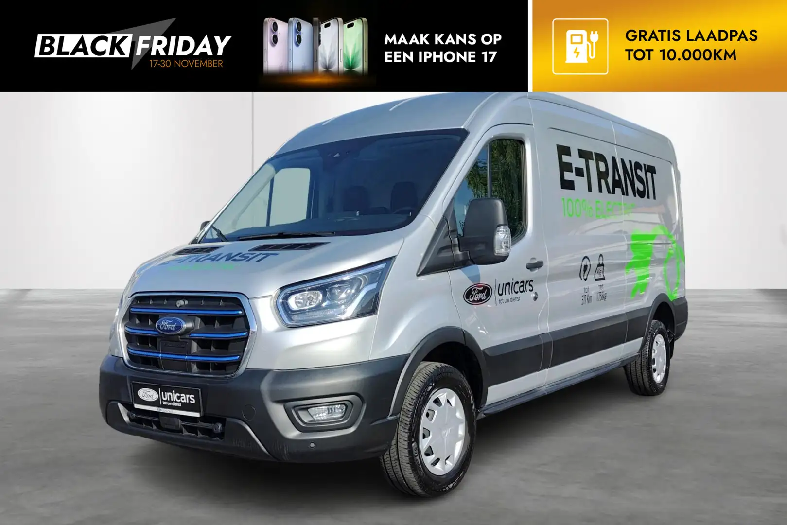 Ford E-Transit 350L Electric Engine 67kWh / 135kw Trend Argent - 1