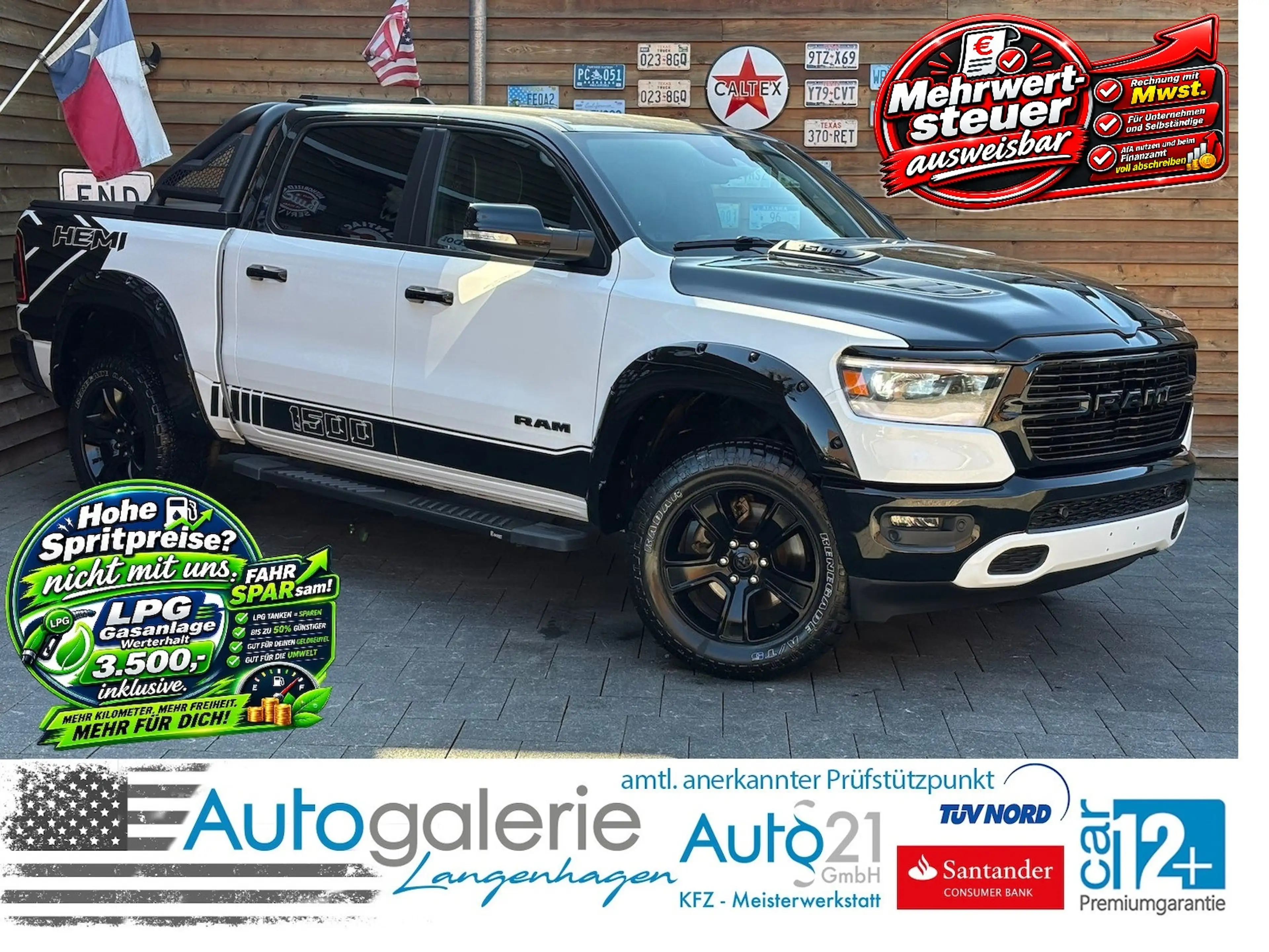 Dodge RAM 1500 Laramie 5.7L 12Zoll Display 4x4 LPG AHK