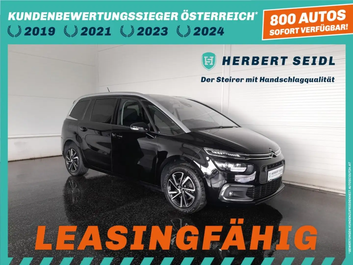 Citroen C4 SpaceTourer SHINE PACK Aut. *7-SITZE / SKY / NAVI / KAMERA / TEILLEDER / KLIMAAUT. / E-KLAPPE* Schwarz - 1