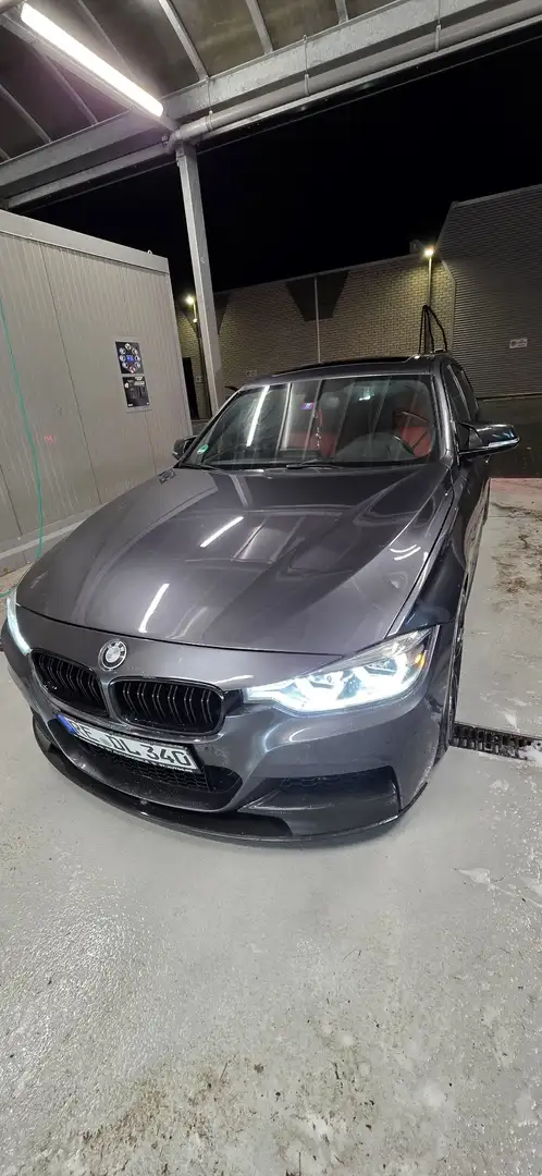 BMW 340 Rot Vollleder / M-Paket / Sportlimousine / TÜV NEU Gris - 1