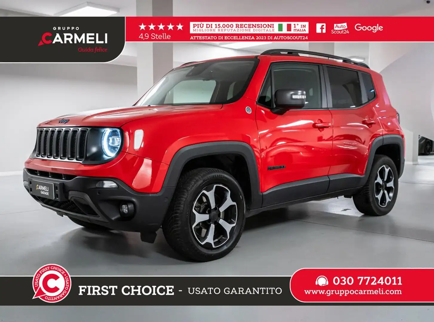Jeep Renegade 1.3 T4 240CV PHEV 4xe AT6 Trailhawk -IVA ESPOSTA Rot - 1