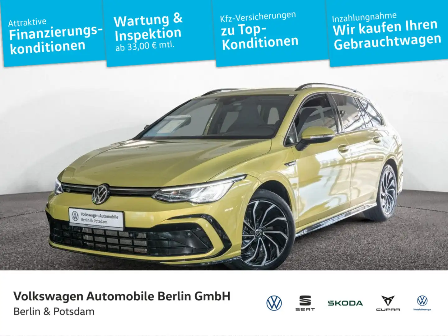 Volkswagen Golf Variant Golf VIII  Variant 2.0 TDI R-Line Standhzg AHK N Gelb - 1