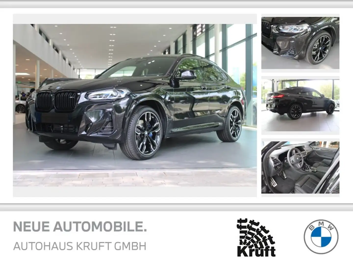 BMW X4 M 40i LASERLICHT+STANDHEIZUNG+HEAD-UP+AHK+SCHIEBEDAC Noir - 1
