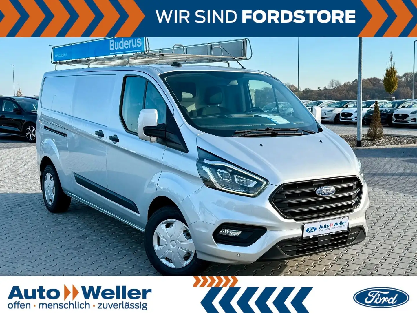 Ford Transit Custom Kasten L2 2.0 TDCi Sortimo Ausbau Silber - 1