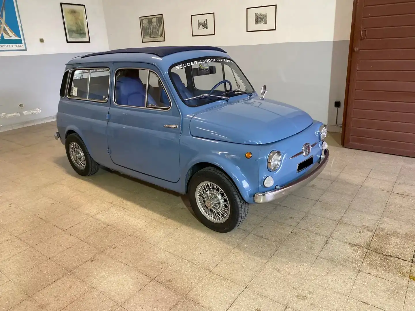 Fiat 500 Giardinetta Синій - 1