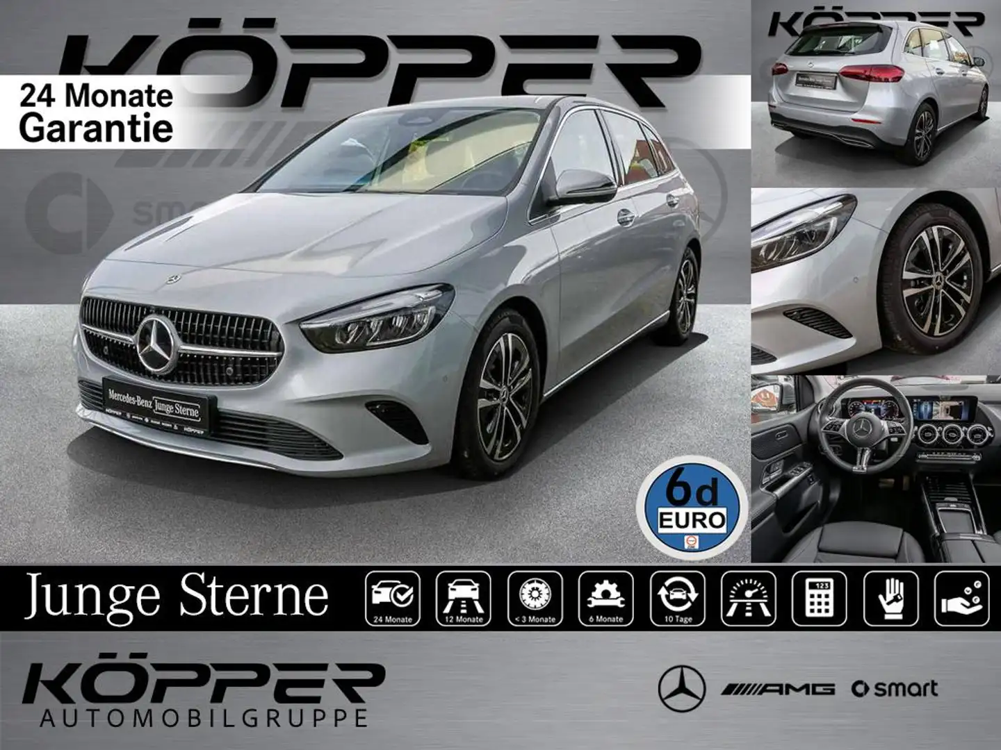 Mercedes-Benz B 180 d Progressive Advanced AHK Kamera LED Silber - 1