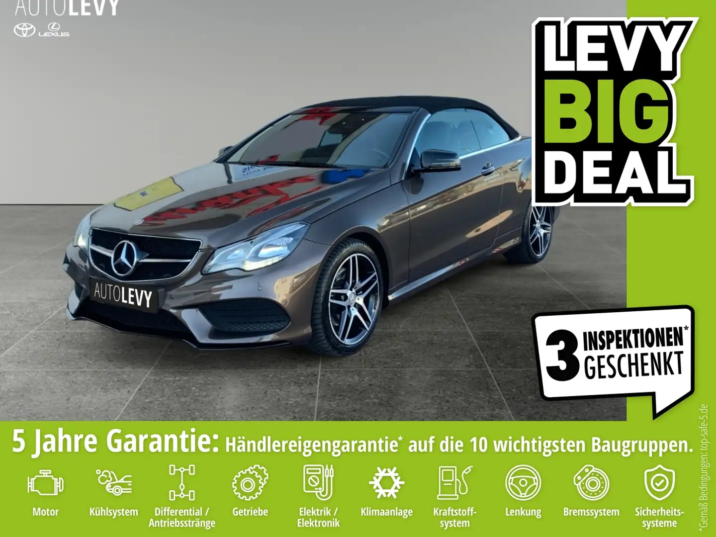 Mercedes-Benz E 200 Cabrio CGI AMG Line +Leder+LED+Airscarf Maro - 1