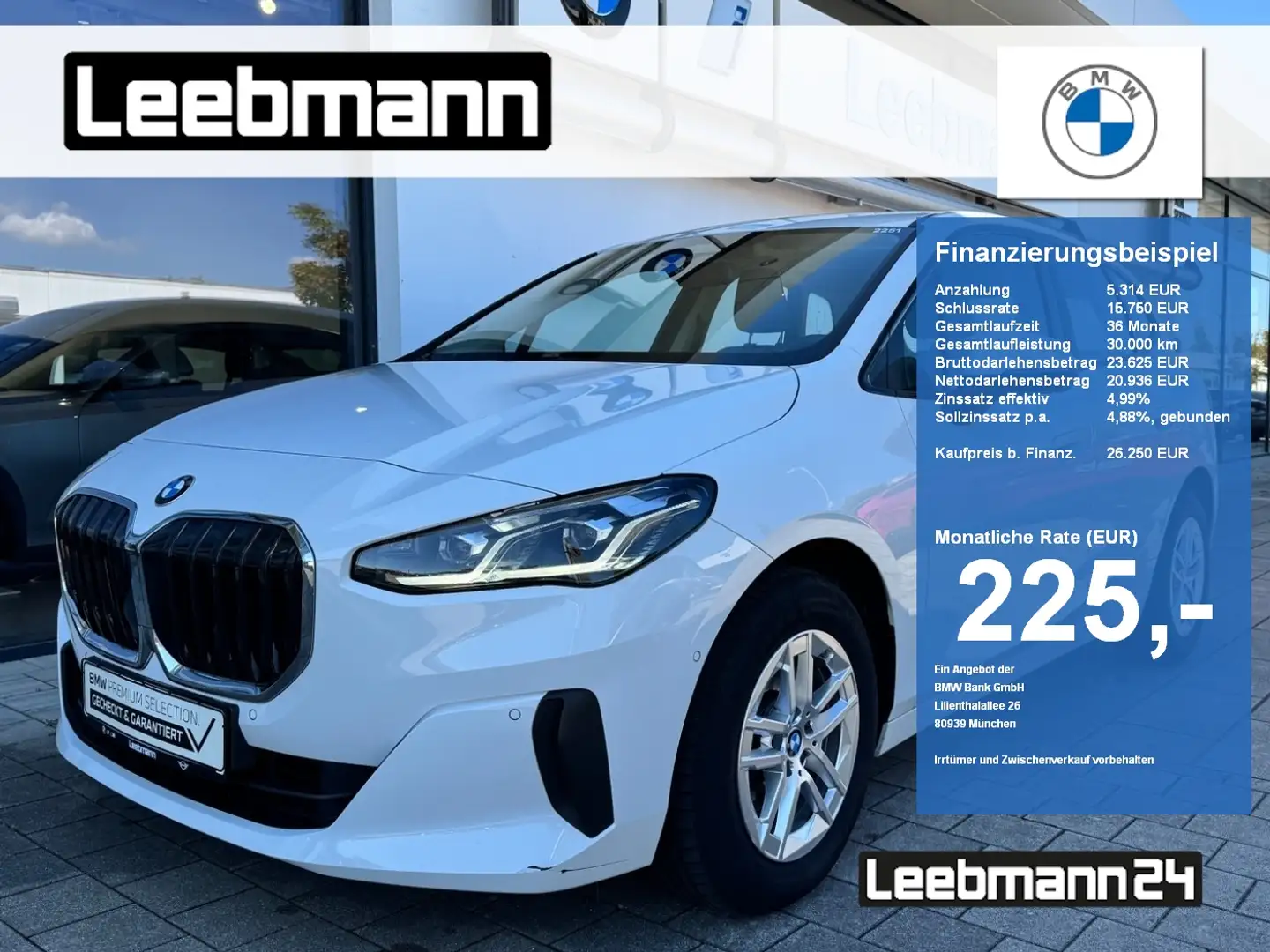 BMW 218 i Active Tourer AHK/ACC/RFK 2 JAHRE GARANTIE Blanc - 1