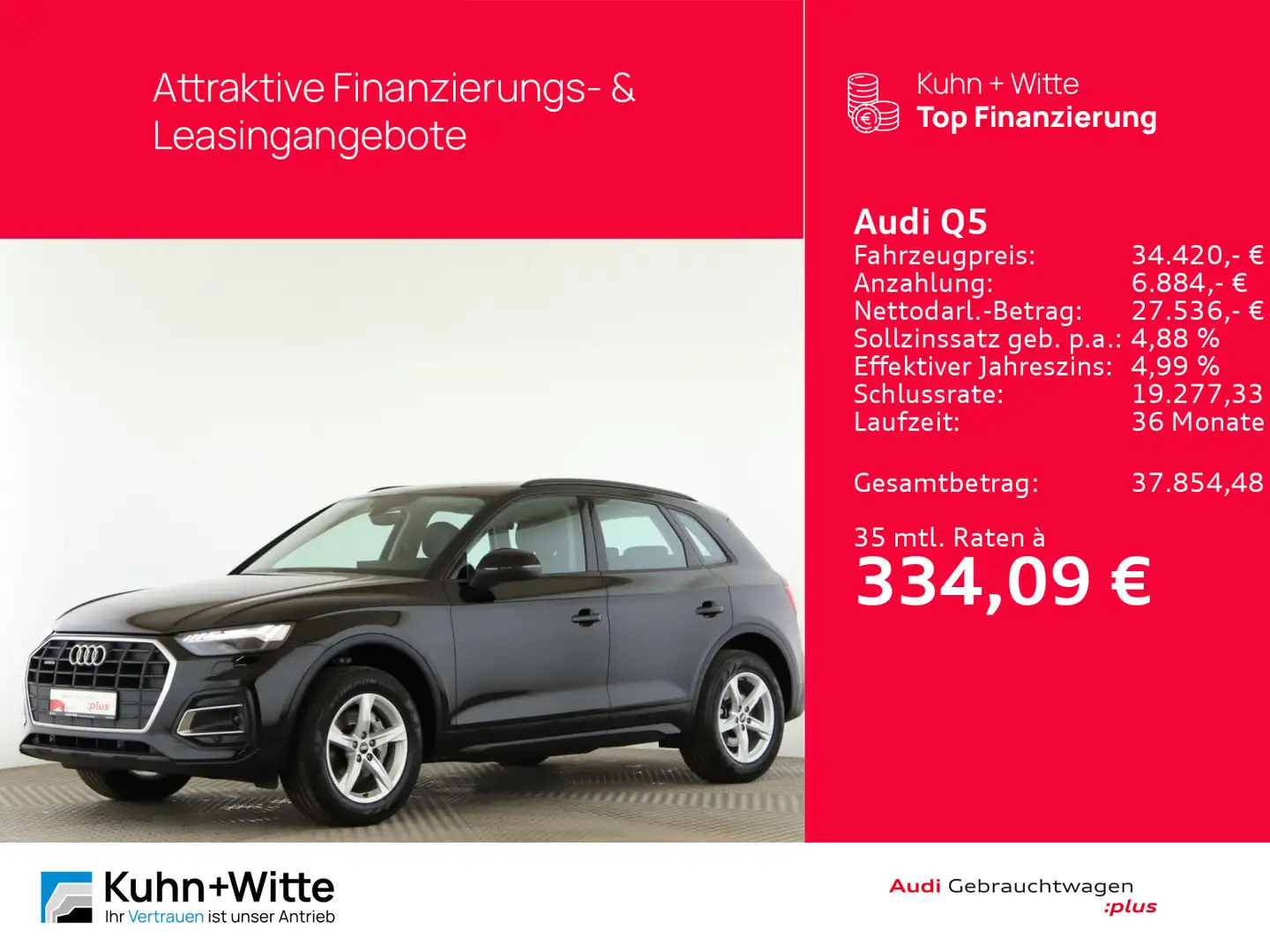 Audi Q5 40 TDI quattro *Pano*ACC*Matrix*RFK*MMI-Plus* Negro - 1