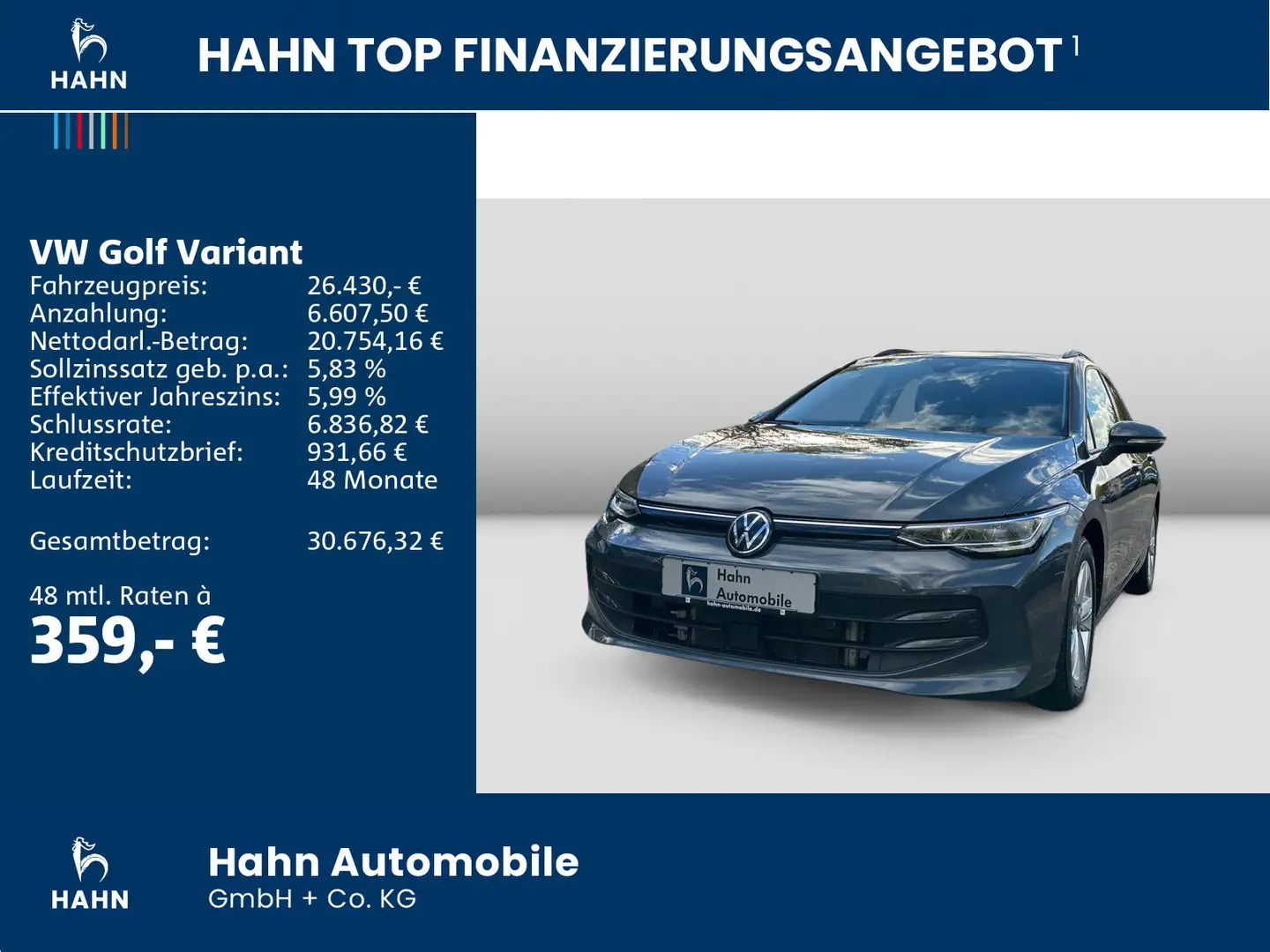 Volkswagen Golf Variant VIII 1.5 eTSI DSG Life Navi LED PDC Gris - 2
