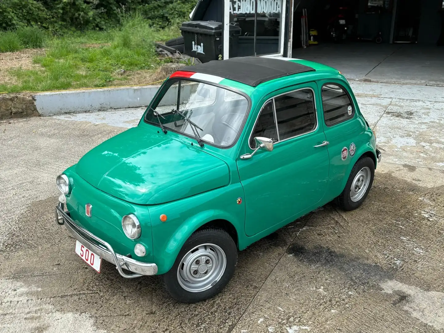 Fiat 500 Ancêtre roule toutes distances Vert - 2