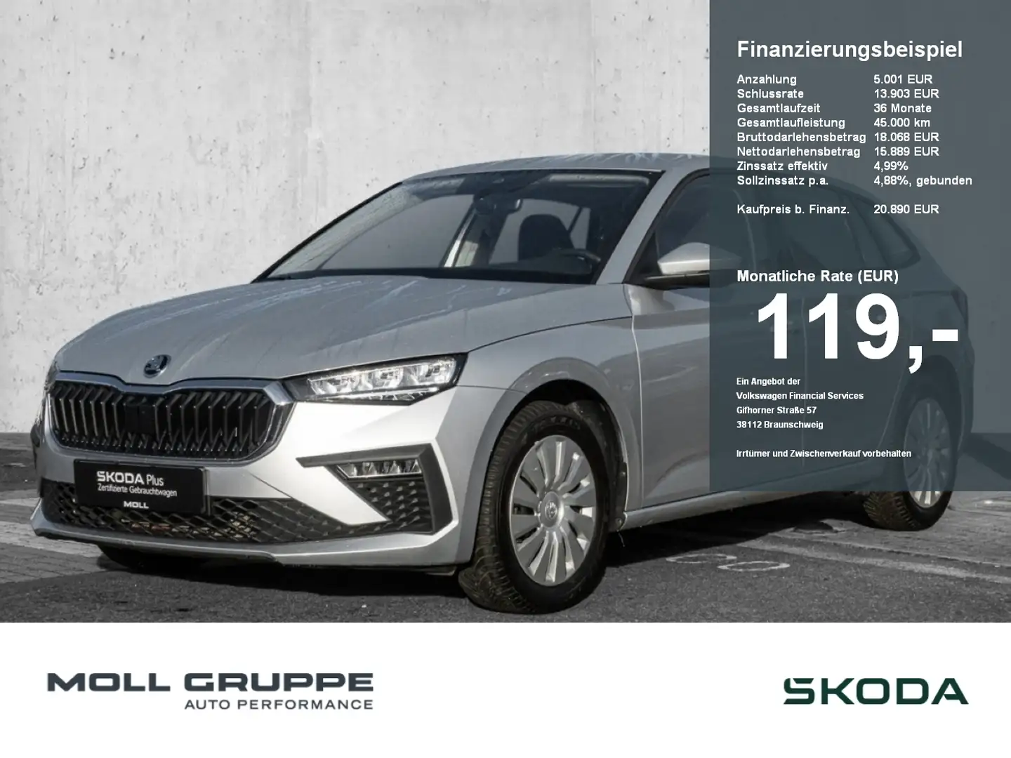 Skoda Scala 1.0 TSI DSG Essence Silber - 1