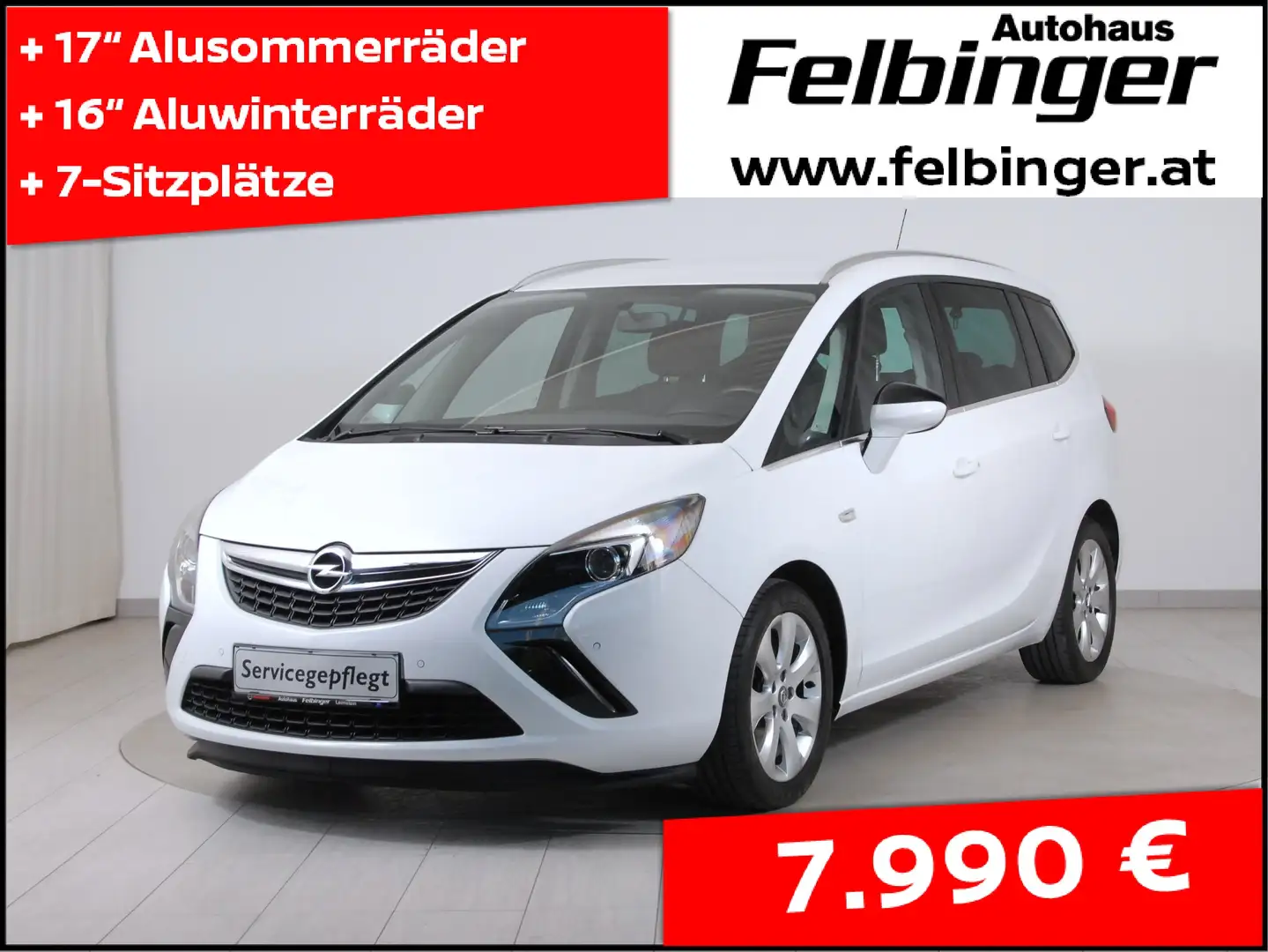 Opel Zafira Tourer 1.4 Turbo Edition ecoflex *7-Sitzer!!!* Weiß - 1