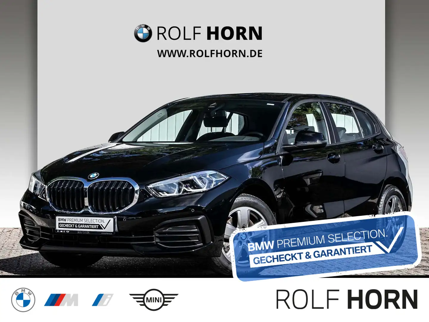 BMW 118 d Advantage Aut Lenkradhzg Navi PDC LED Klima Schwarz - 1